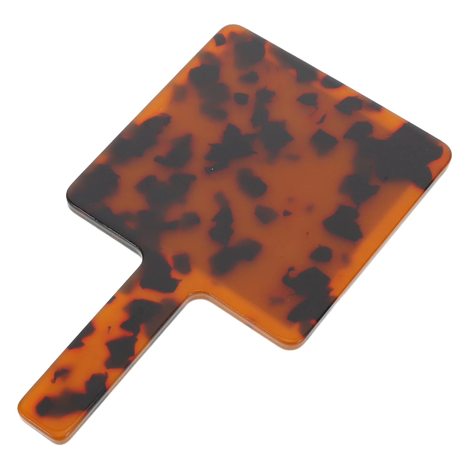 

Retro Handheld Mirror Leopard Acetate Finish Square Portable Makeup Tool for Travel Weddings Daily Outings