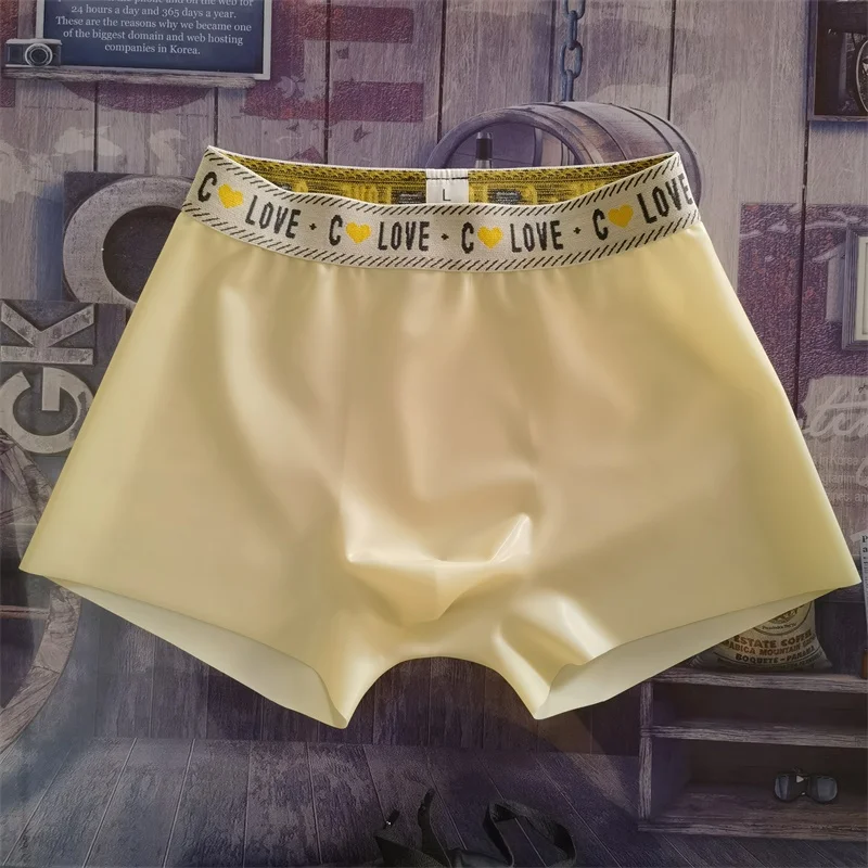 رجل مقاوم للماء بولي كلوريد الفينيل اللاتكس البلاستيك سراويل السراويل موجز الملاكم عرض حي أزياء رقص DJ نادي بار FKK ألوان الحفلات صناعة يدوية #3