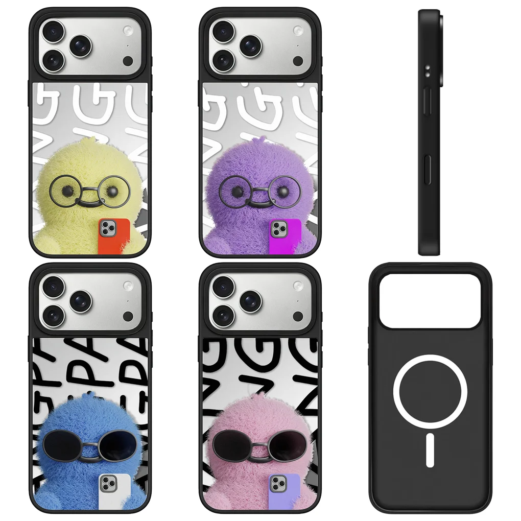 

Glasses Selfie Mirror Surface Magnetic Phone Case Cover For IPhone 12 13 14 15 16 17 Pro Max Case For IPhone 17 Air