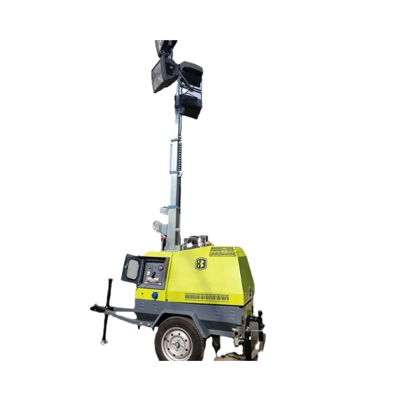 Mobile Portable Telescopic LED Light Tower with Diesel Generator 5m 7m 9m Manual Remote Control Lighthouse for Outdoor