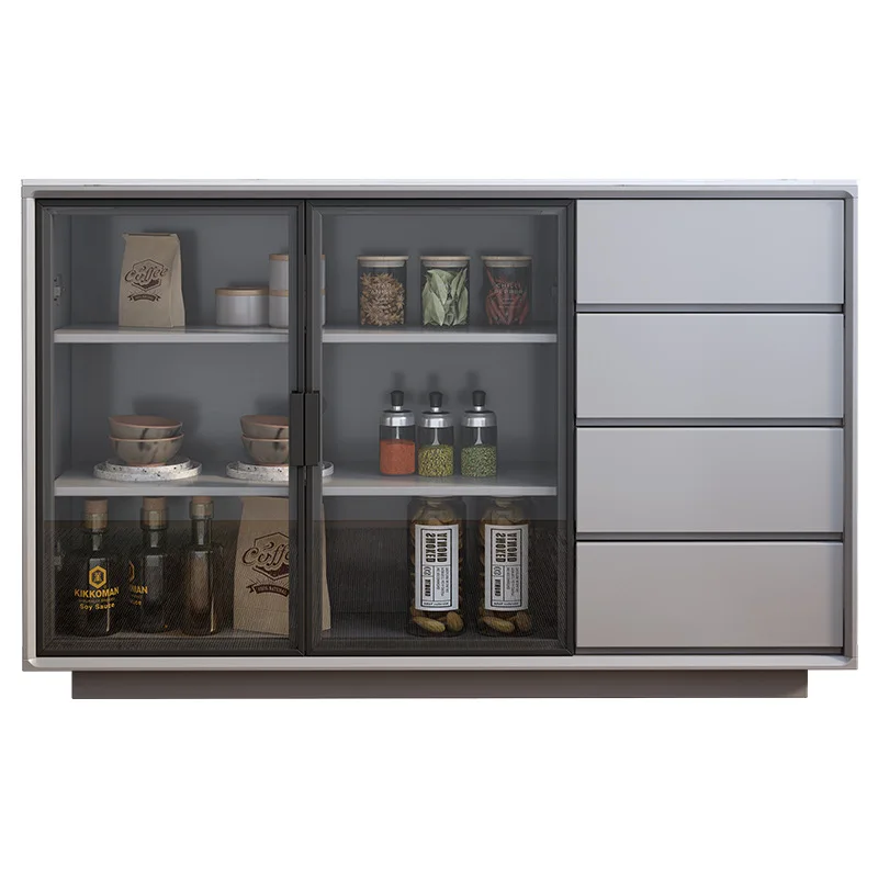 Slate dining side cabinet Modern simple light luxury locker integrated against the wall