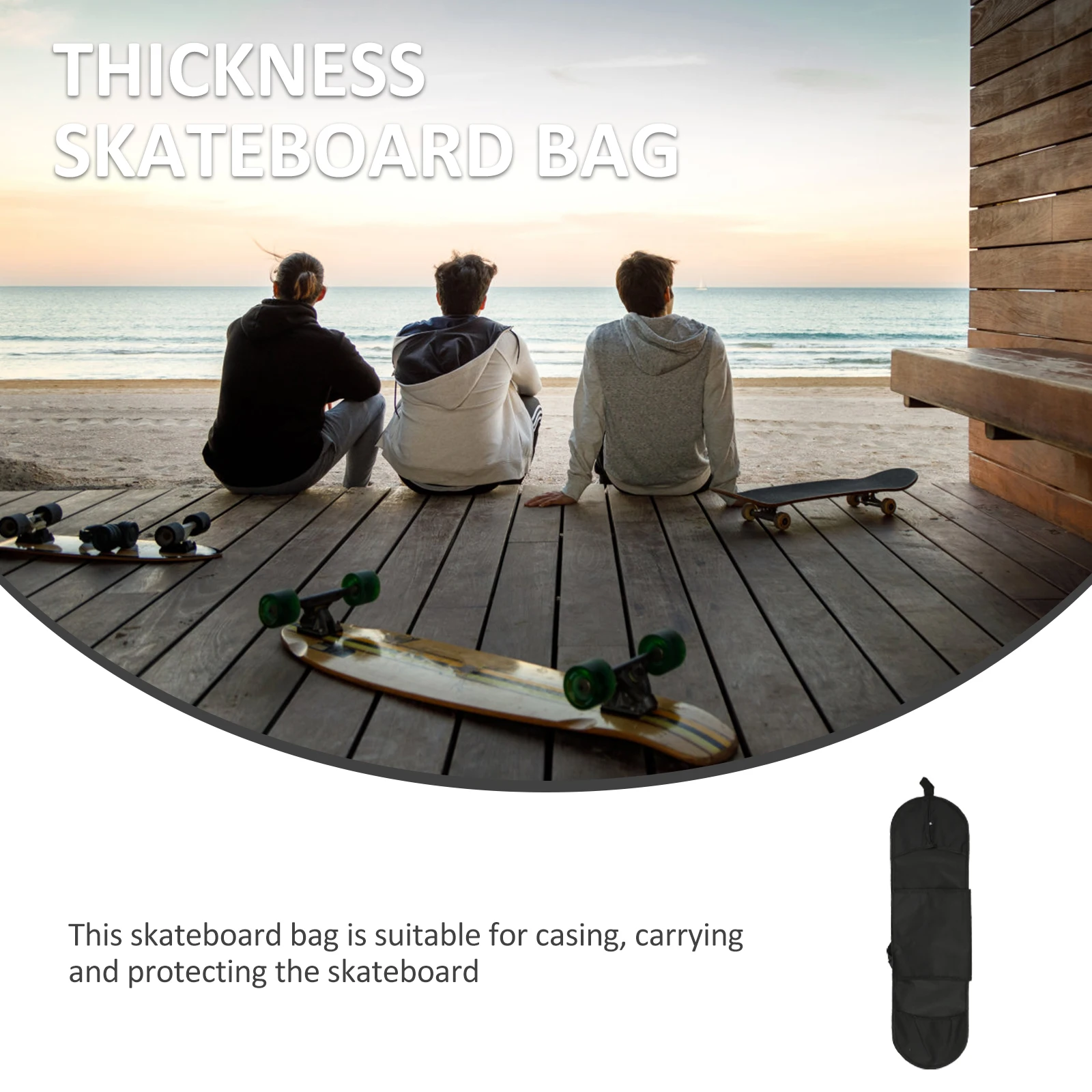 Skateboard Shoulder Bag Durable Polyester Carrying Strap Lightweight Portable Skateboard Storage Protection Drift Board Sling