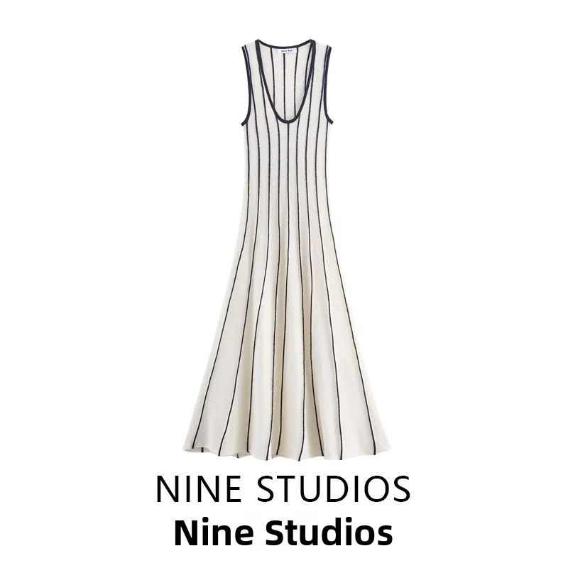 Ele U-Ne Midi lavorato a maglia Dr Slim Fit Svel Long Dr Tessuto casual in poliestere Primavera Estate Autunno Donna Dr