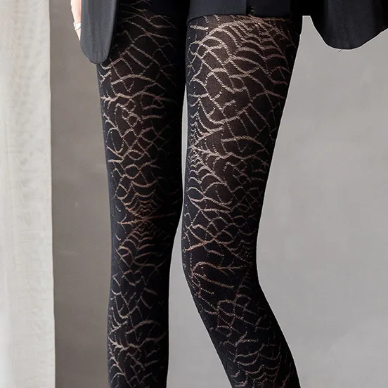 Spring Summer Women Tights Sexy Body Stocking Jacquard Spider Web Tattoo Pantyhose Lingerie Women Female Tight Panty HoseHosiery