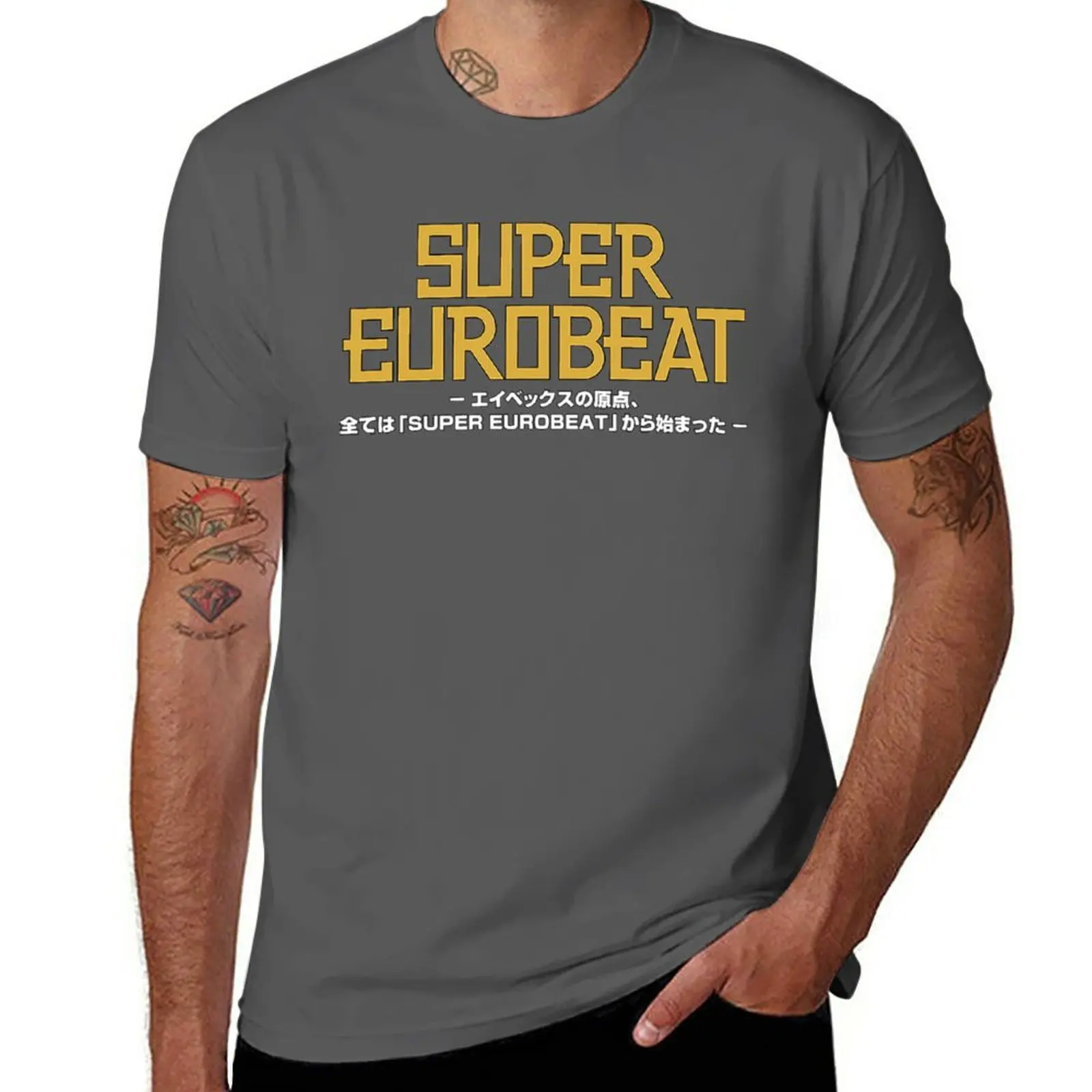 New Super Eurobeat T-Shirt heavyweight t shirts plain t-shirt T-shirts for men cotton