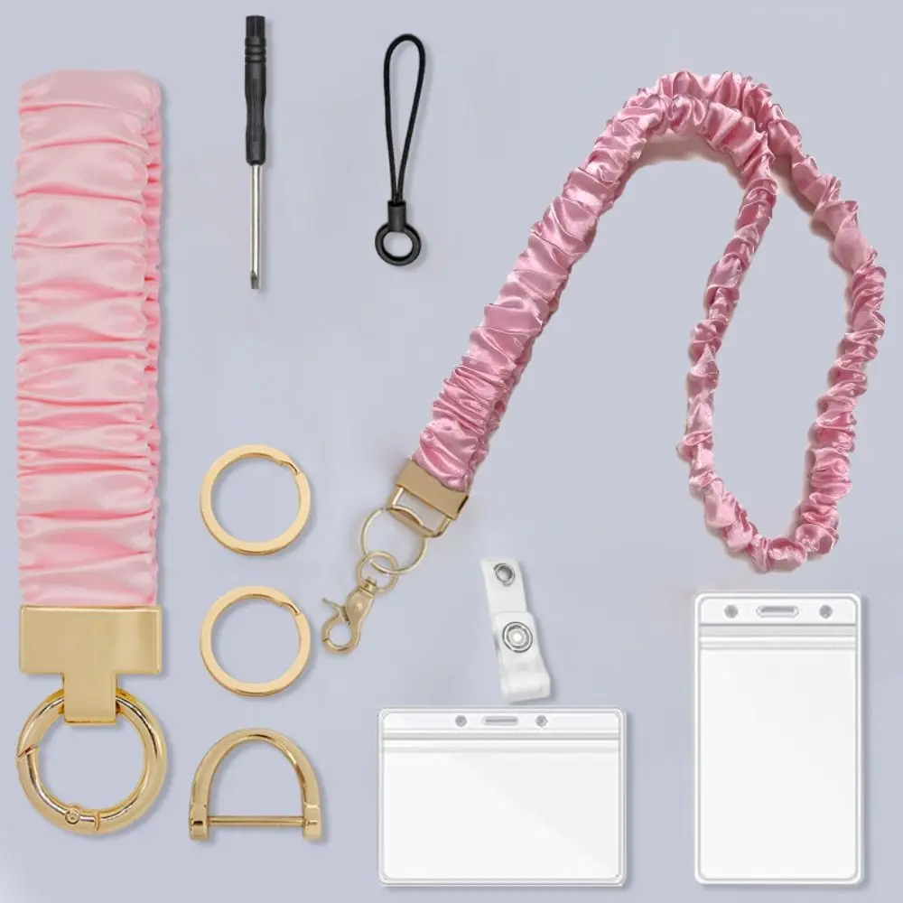 Safety Breakaway Buckle ID Badge Lanyard Adjustable Elastic Material Waterproof ID Card Holders Retractable Lanyard Set