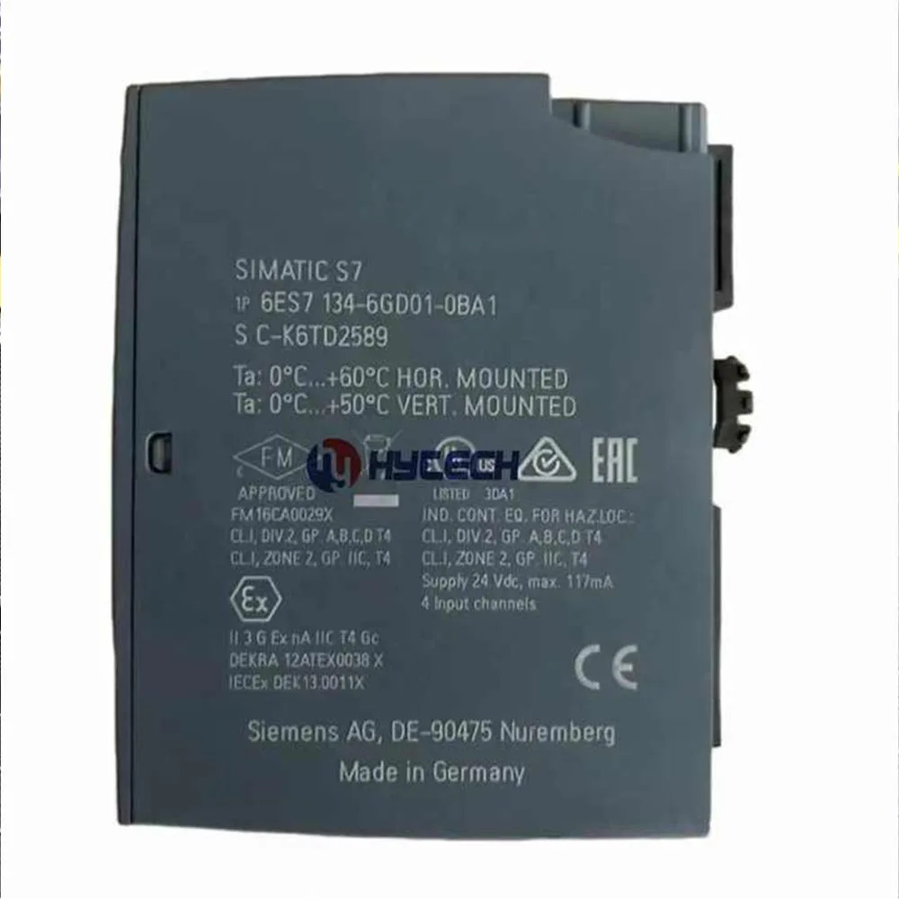 SPS-kompatibles 6ES7134-6GD01-0BA1 4-Kanal-Analogeingangsmodul ±0,3 % hohe Genauigkeit, 16-Bit-Auflösung, 2-Draht, 4-Draht, ST-Standard