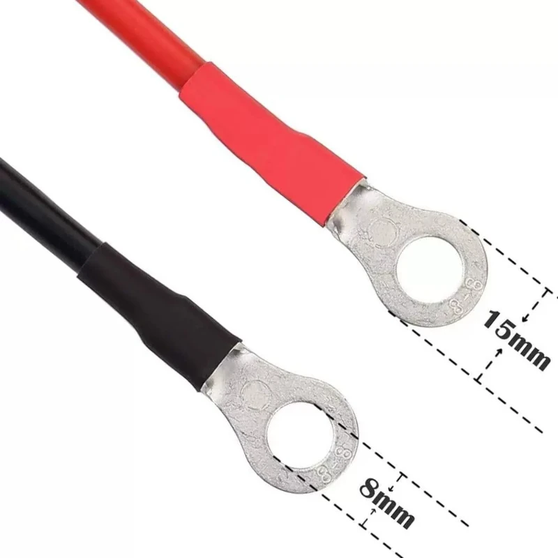 EC5 Male/Female Emergency Start Jumper Cable O-type Terminal High Power 10AWG High Temperature Resistant Silicone Grounding Loop
