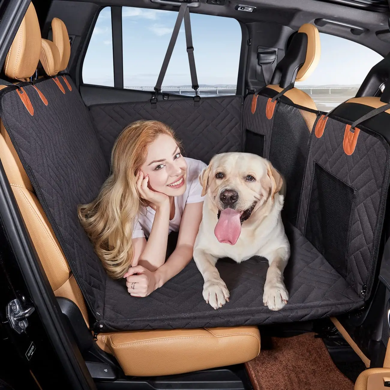 Car Pet Mat Dog Backseat Extender For Car Camping Air Mattress Dog Car Seat Cover Hammock 132X160CM