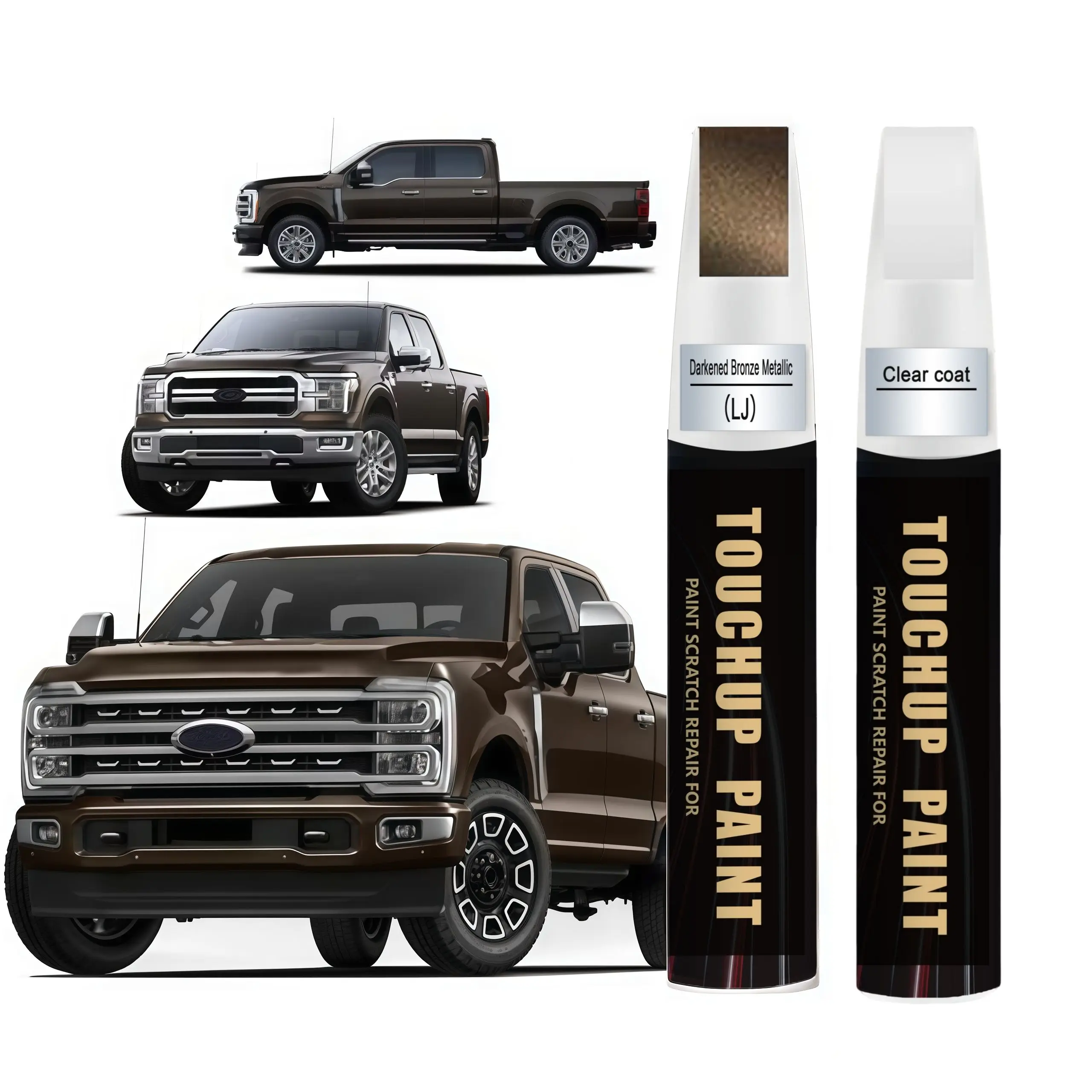 Darkened Bronze Metallic LJ for Ford Touch Up Paint Kit[2K Clear Coat Included],Exact Color Match Touch Up Paint
