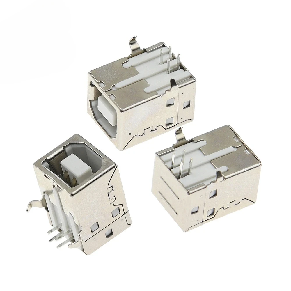 B Type Usb Jack Connector Printer Port Female Socket Right Angle PCB Connector DB90