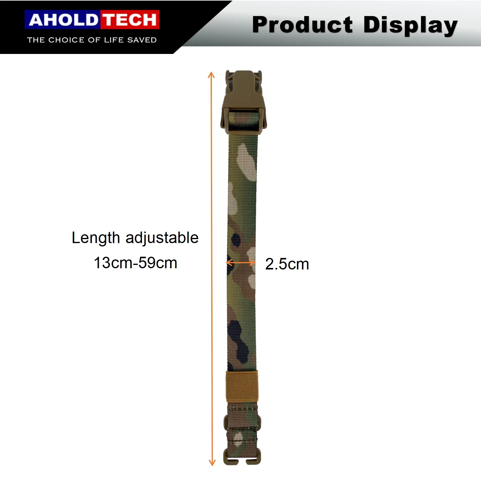 Holdtech-Tactical Mochila Ajustável Strap, Quick Release Fixação, Molle Webbing, Expansão, Extensão Acessórios