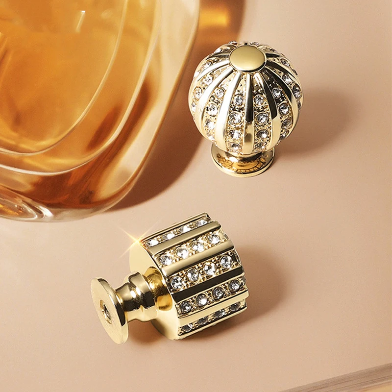 Crystal Kitchen Cabinet Storage Drawer Handles Closet Dressers Luxury Wardrobe Door Knobs Diamond Knobs Decor Furniture