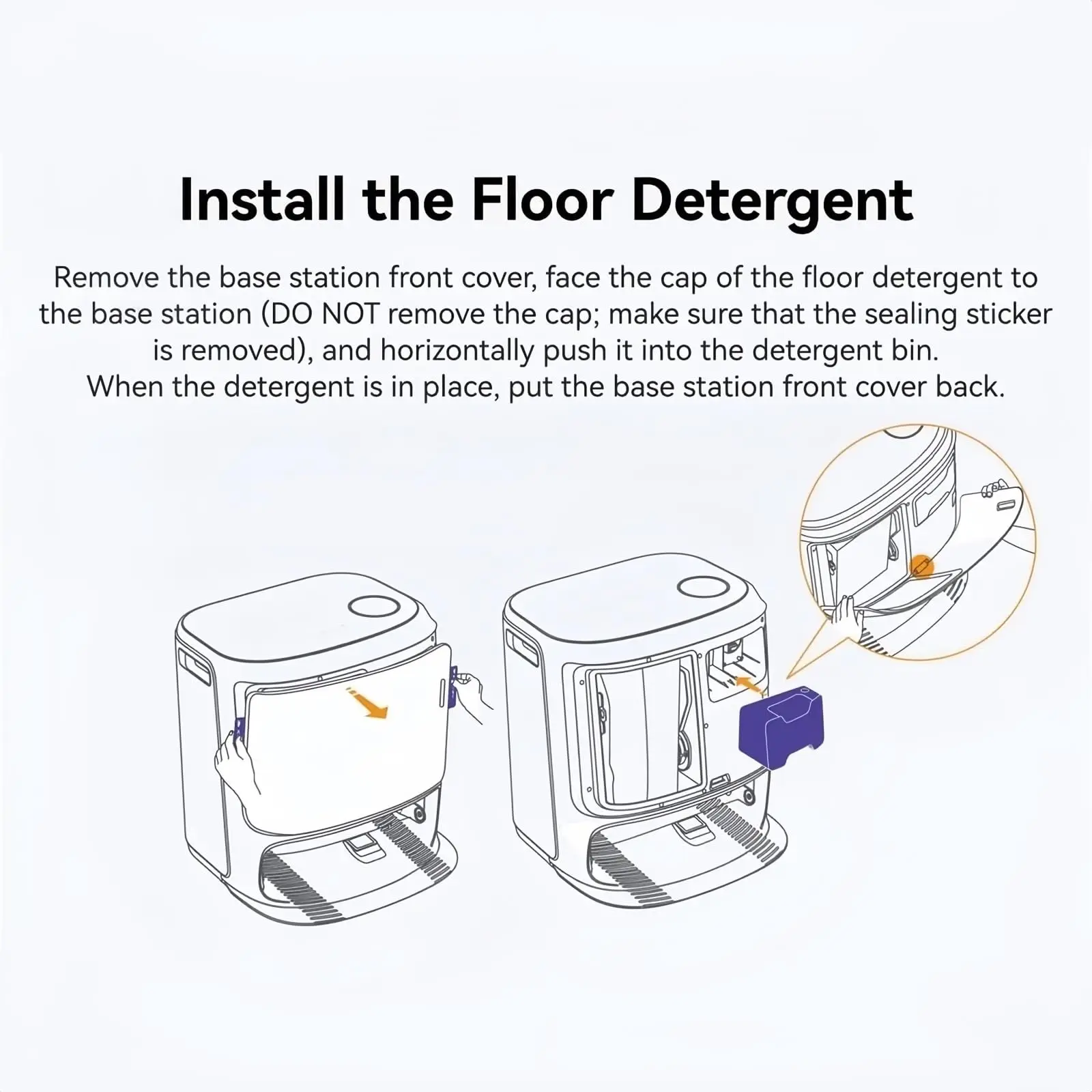 580ml Cleaning Fluid  For NARWAL 나르왈 Freo Z Ultra Sweeper-Antibacterial Adapted Authentic Xiaoyao 001/Xiaoyao 001 Max/J5/J5X