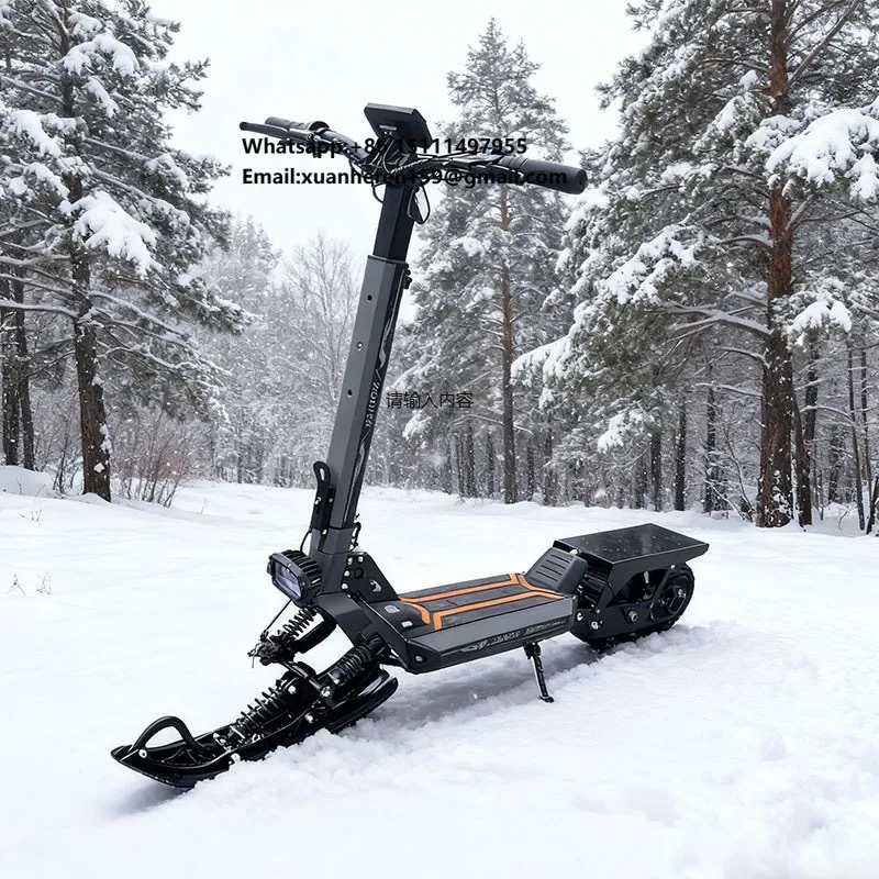 Three in One Adult Snow Ski Electric Scooter Snowboard Electric Motorcycle Tracked Snowmobile