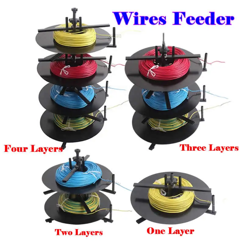 

4 Layers Wires Cable Feeder Coil Feeding Machine Pay-off Reel for Wire Stripping Machine and Coil Winding Machine Tool Kit