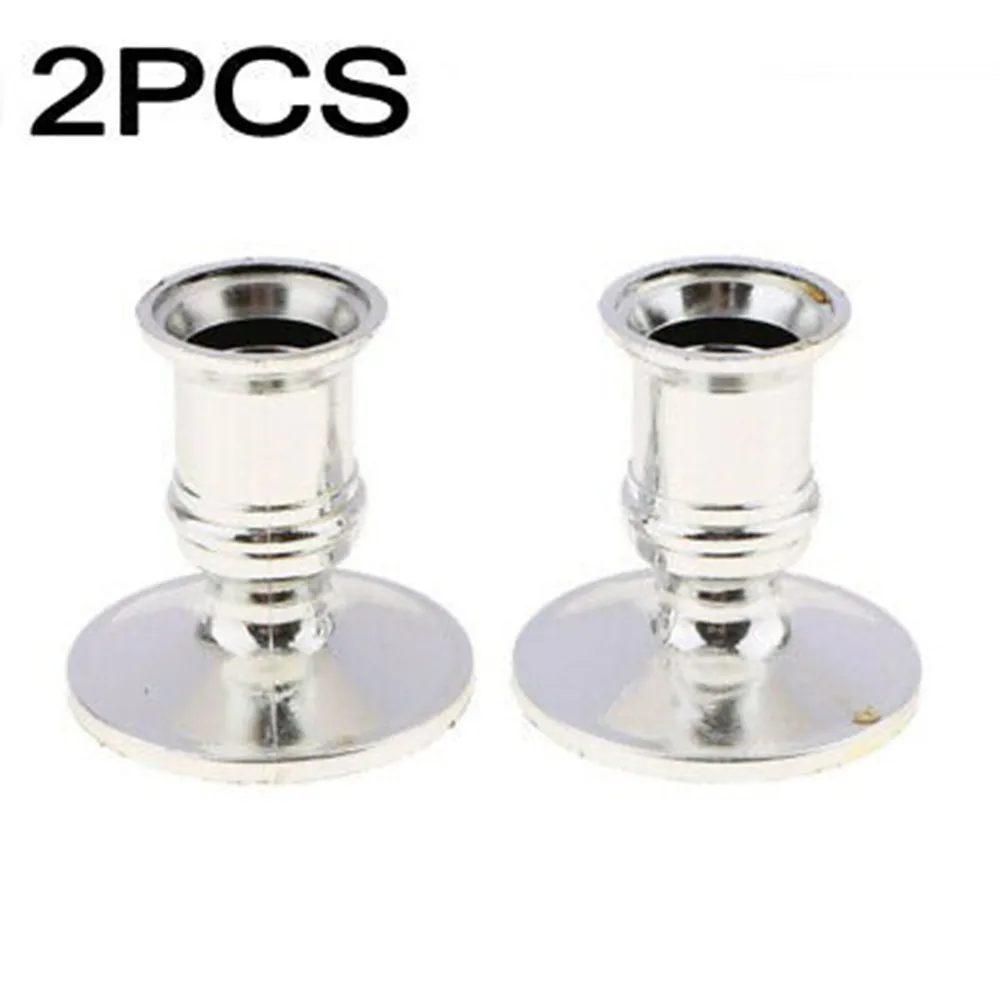 2Pcs Plastic Candle Base For Standard Candlestick Taper Candle Dinner Home Decoration Candle Holders