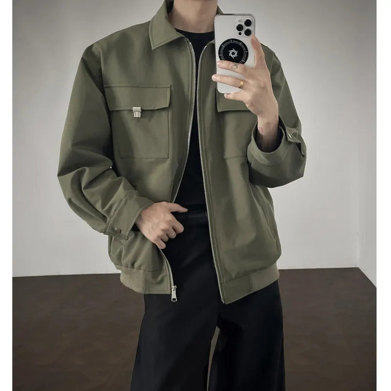 

Fall American Cleanfit Casual Workwear Jaet Loose ort Sle for Men And Women Pilot Top Outerwear Faion Trend Brand