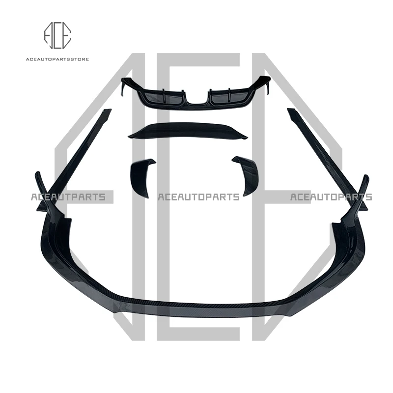 

front lip rear diffuser side skirts and trunk spoiler Body kit for Poche 718 Cayman Box-ster modified carbon fiber