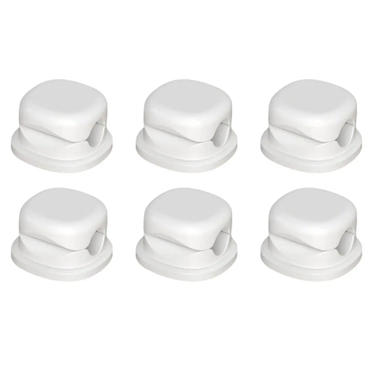 Eco-friendly 2026 New 6-Pack Magnetic Cord Organizer, Desk Cable Management System, Adhesive Wire Clips for Home, , Car
