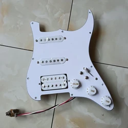 SSH Upgrad Prewired ST Eléctrica Guitarra Pickguard Set Coil Split Switch Loaded White  Alnico 5 Pickup Guitar Accessories