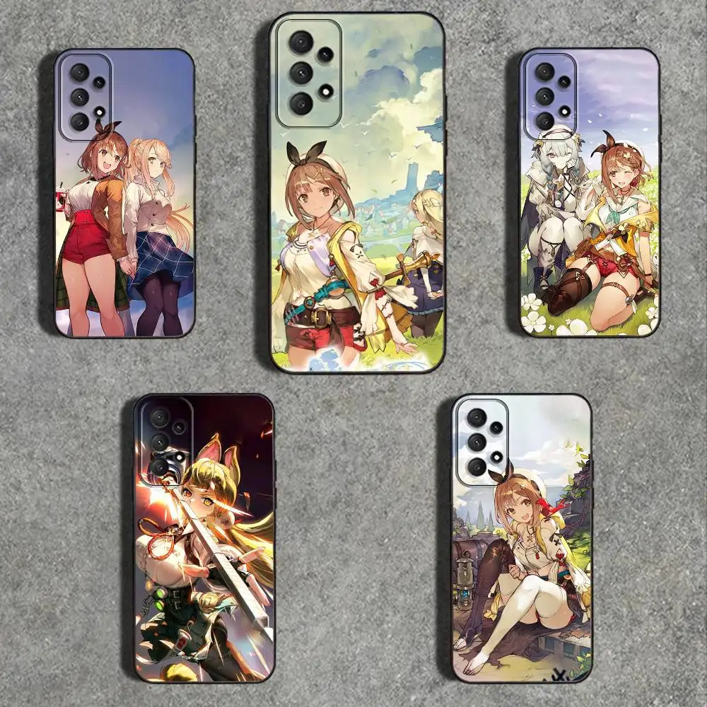

A-Atelier Ryza Phone Case For Samsung Galaxy A73,31,32,72,41,53,52,71,22,5G,Note,J7,8,9 Soft Black Cover