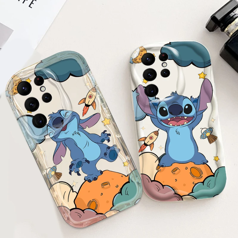 Lilo & Stitch Cartoon For Samsung S24 S23 S21 S20 Ultra Plus FE A73 A72 A71 A51 A31 A05S A05 A04 5G Wave Oil Soft Phone Case