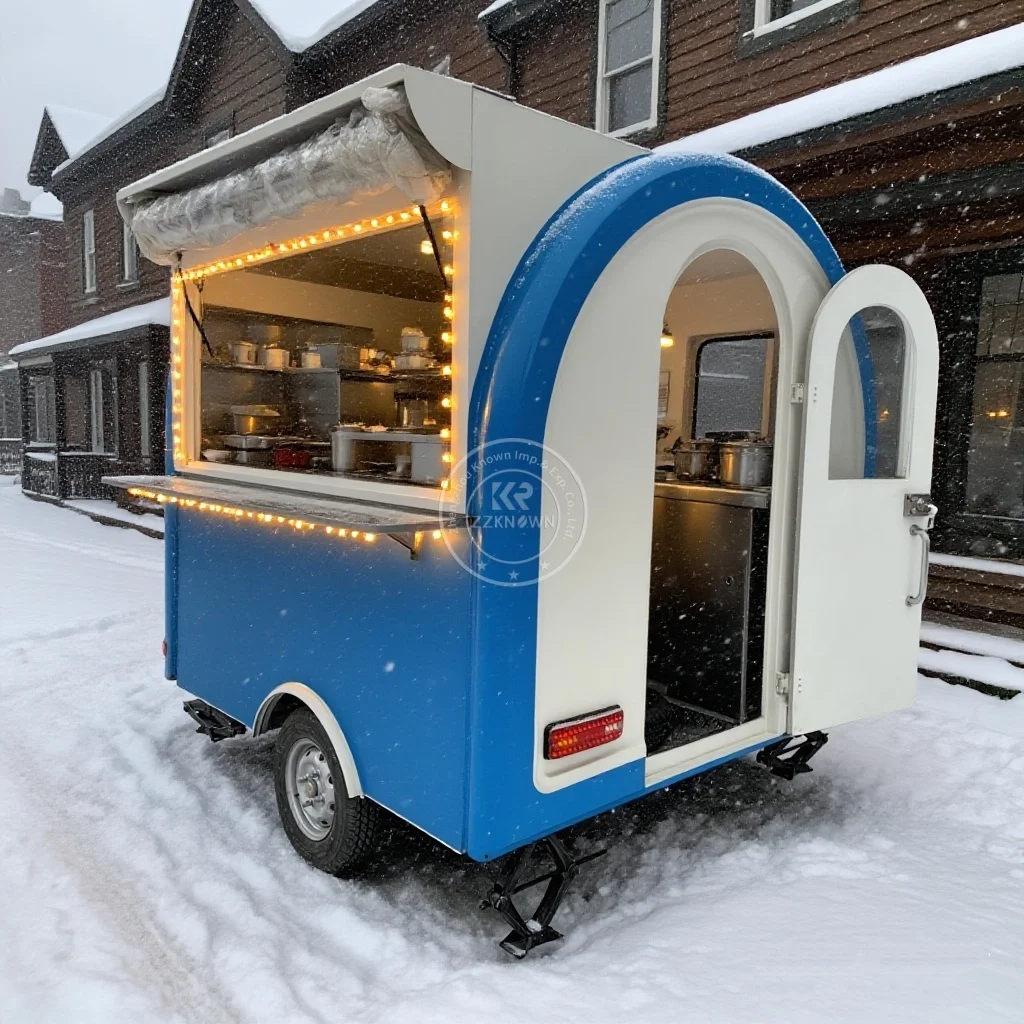 

Fully Equipment Mobile Food Truck NEW Design Fast Crepe Hot Dog Food Carts CE Concession Mobile Kitchen Food Trailer
