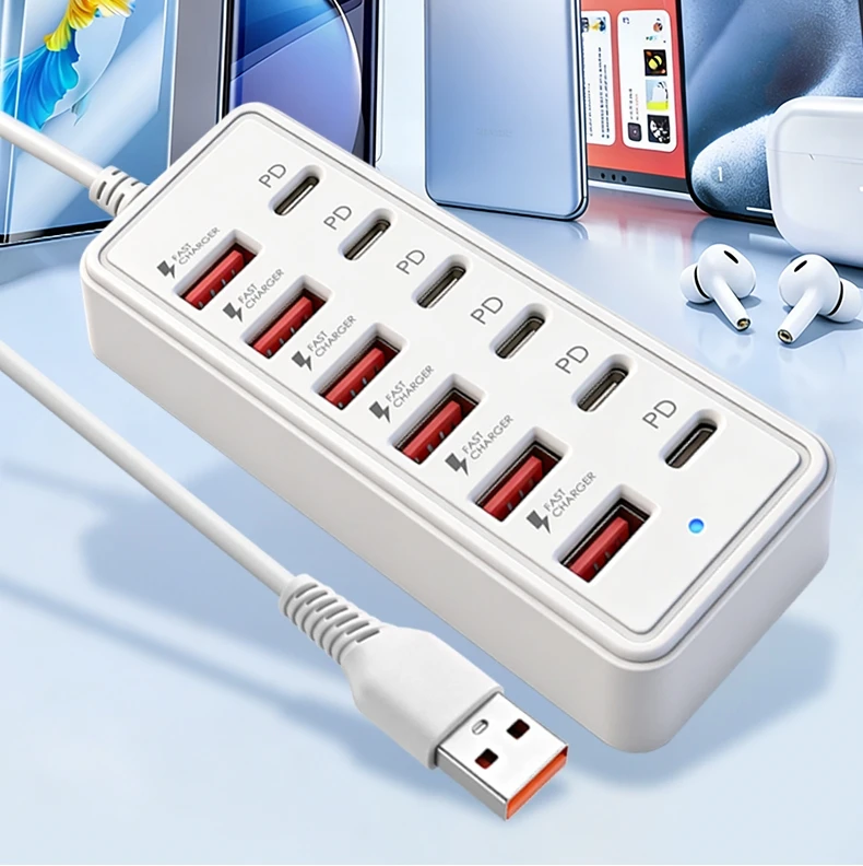 KUBIE Switch Erweiterungs-Hub 7-Port USB2.0 Hub Computer USB-Erweiterungs-Hub Ein-zu-Sieben USB2.0 Splitter für PC Laptop Desktop – Detail 16