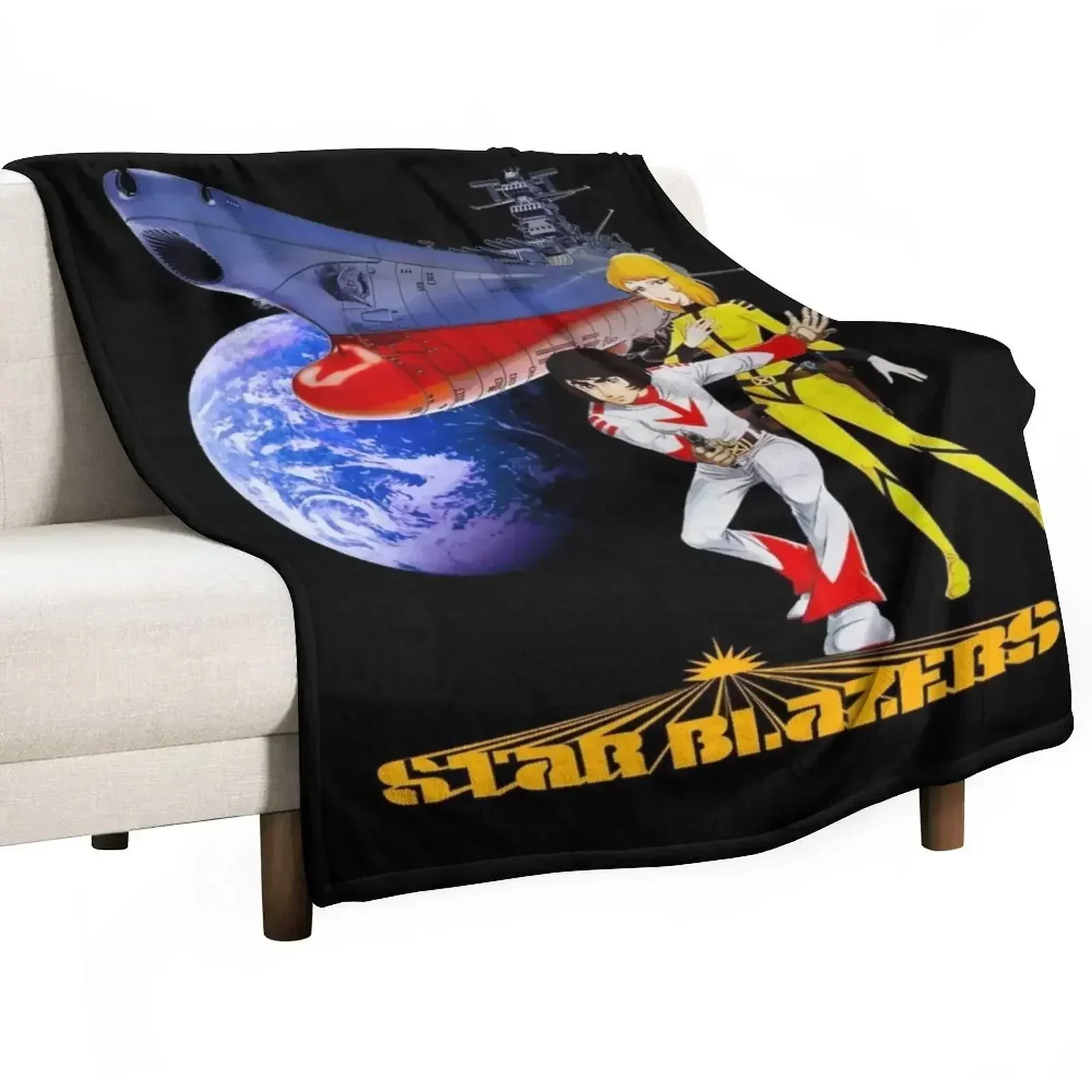 Классическая футболка Star Blazers, плед Wild Star And Nova, ретро-фланелевый плед для дивана, полярные пледы.