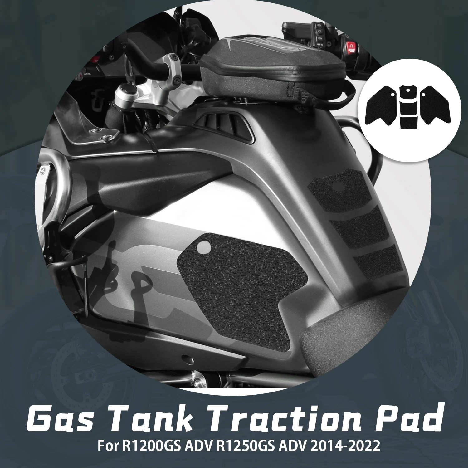 

Motorcycle Anti Slip Fuel Tank Pads Gas Knee Grip Traction Sticker Protector For BMW R1200GS ADV R1250GS Adventure 2014-2022