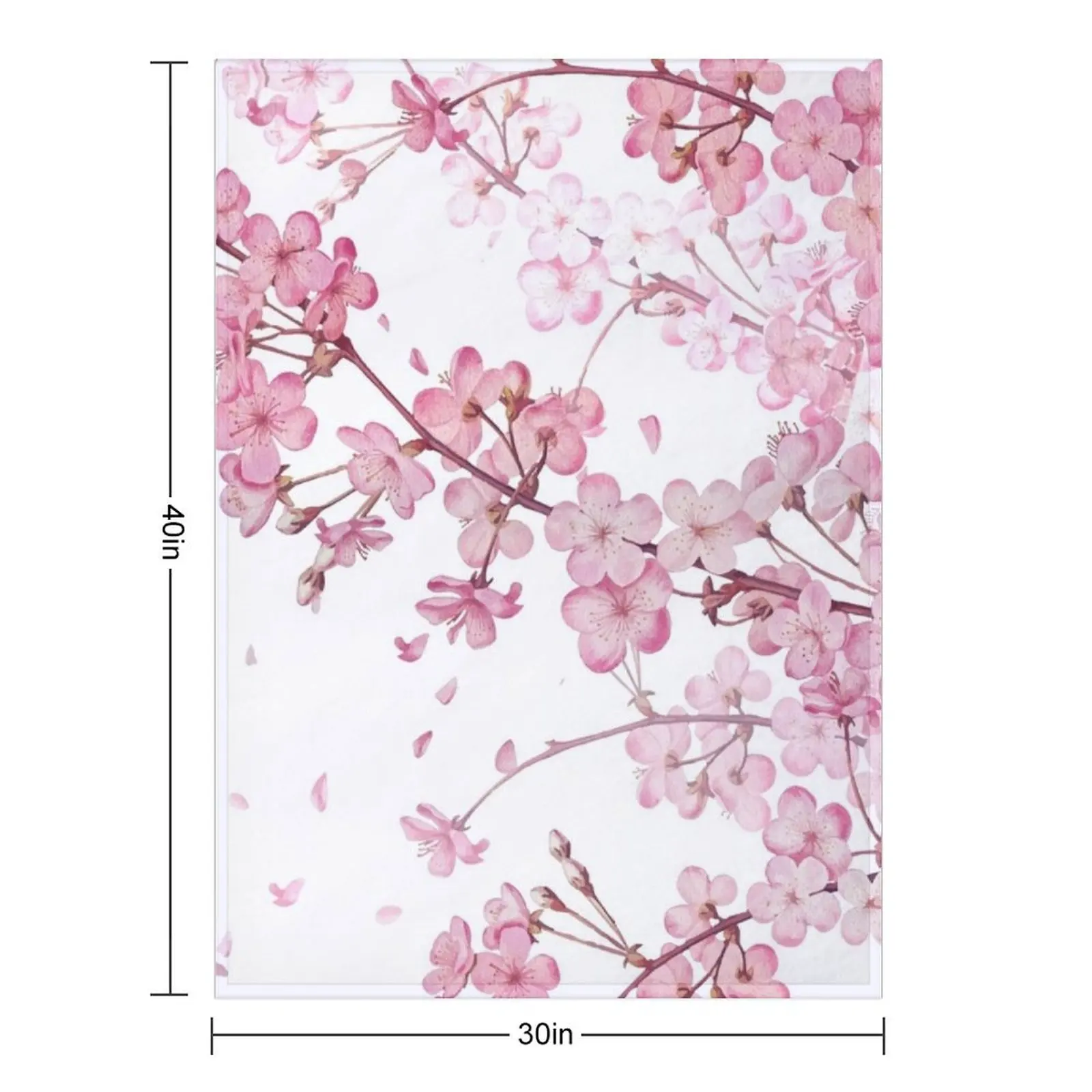 Sakura Cherry Blossom Throw Blanket Multi-Purpose warm winter Luxury Designer Decorative Sofa Blankets