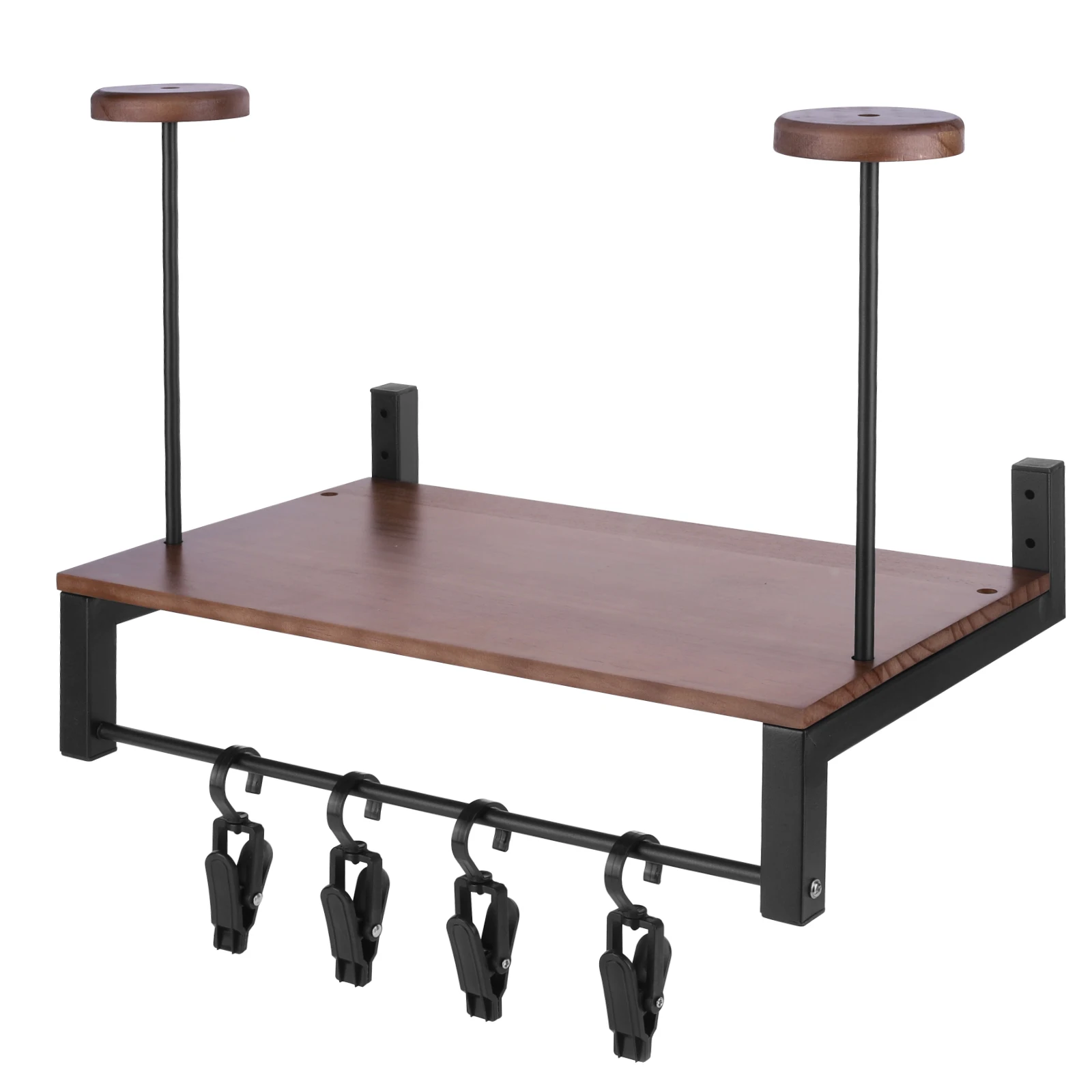 

Wooden Helmet Organizer Rack Wall Mount Gear Storage Rack Wear Resist Metal Helmet Stand for Motorcycle Accesories Storage