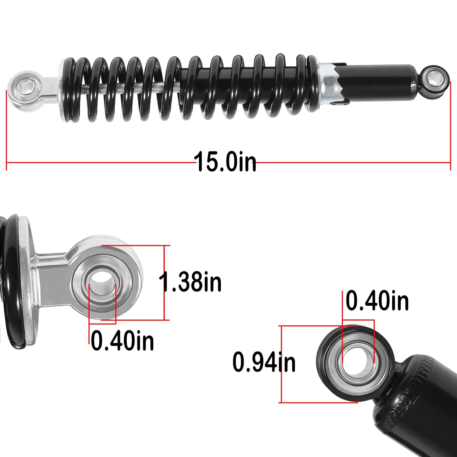 AM129514 Shock Absorber Front Suspension Kit for John Deere Gator 4X2 6X4 TE TH TS TX Turf Utility Vehicles, Replaces Front Left