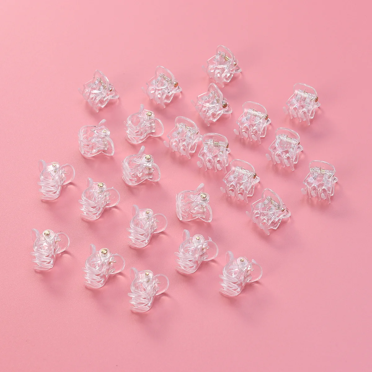 

24Pcs Small Transparent Jaw Clips Hair Accessories for Women and Girls Durable Plastic Material Non Slip Design Beautiful