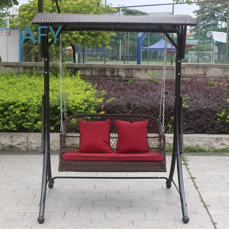 Outdoor Hammock Swing Chair for Garden Patio Balcony with Sun Shade Canopy Relaxation Furniture for Adults and Couples