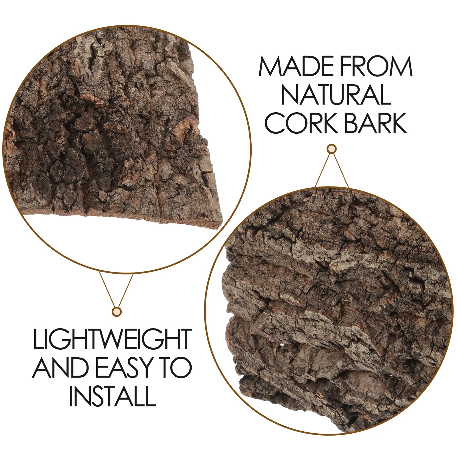 Natural Cork Bark Background Board Natural Tree Bark Decorative Panel for Reptile Tanks Terrariums Fish Tanks Bearded Dragon - view 5