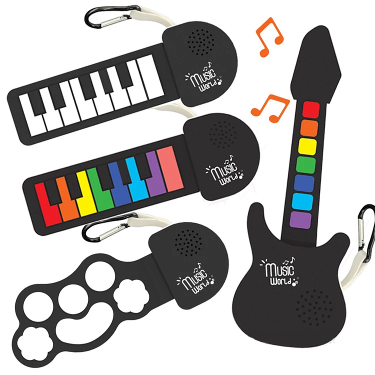 Mini tęczowy silikonowy fortepian dla dzieci Instrument muzyczny Przenośne pianino elektroniczne Początkujący trening stacjonarny Gra na pianinie Zabawki