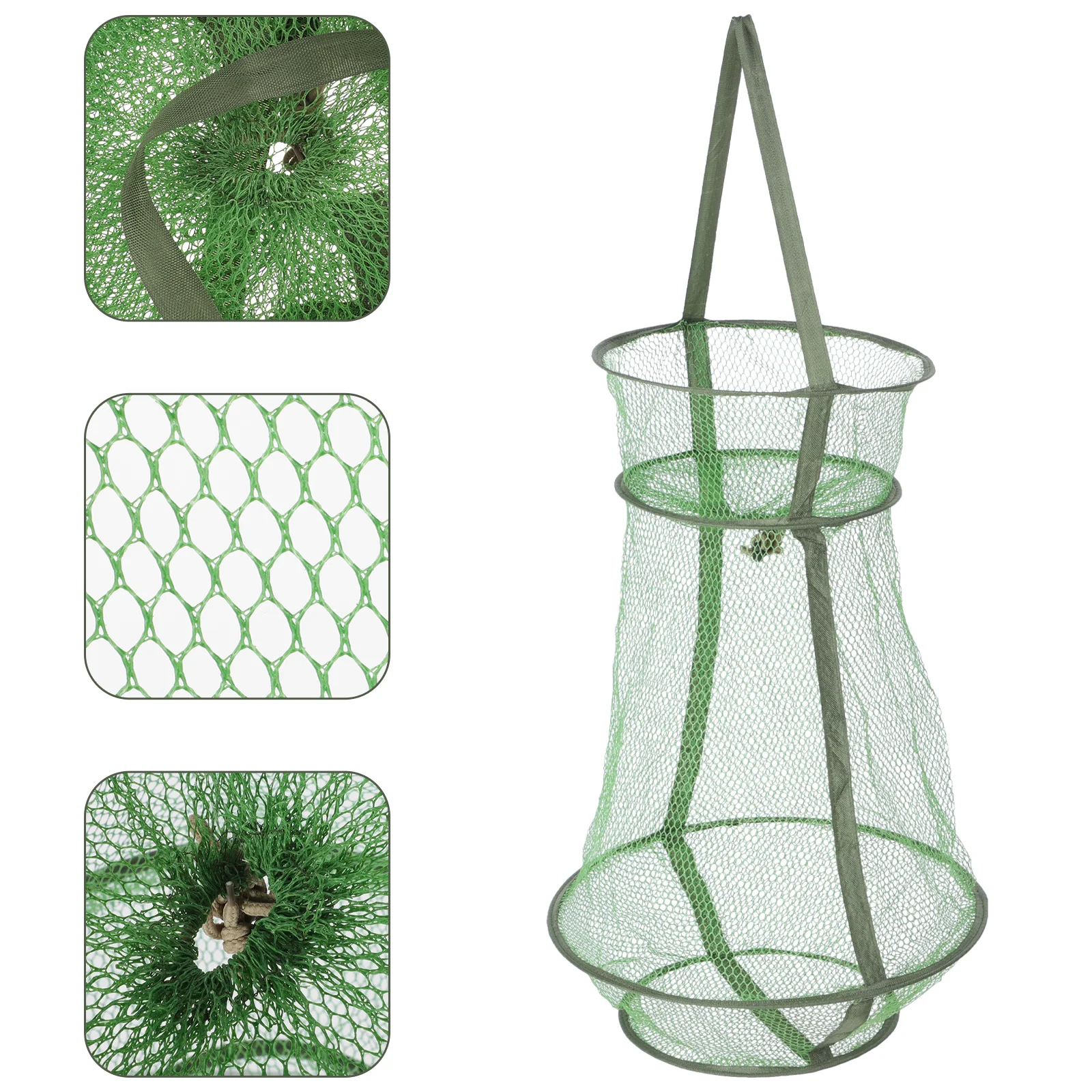 

Large Capacity Drawstring Net Mesh Foldable Fish Storage Bag Wear-Resistant Quick-Drying Fish Guard Netting For Catching Wild