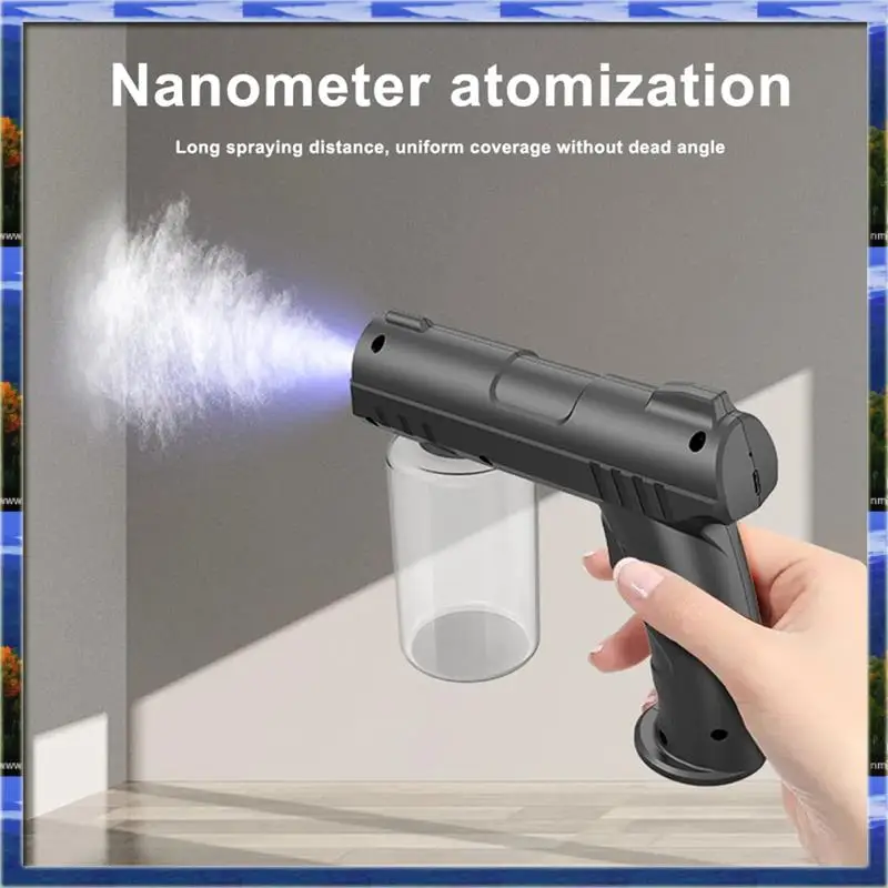 

LJL Advanced Black Nano Wireless USB Disinfect Atomizer With Blue Light Steam For Home Protection