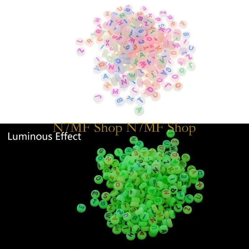 N7MF حبات مسطحة مضيئة وتجهيزات حبة لمجوهرات صنع القلادات #4