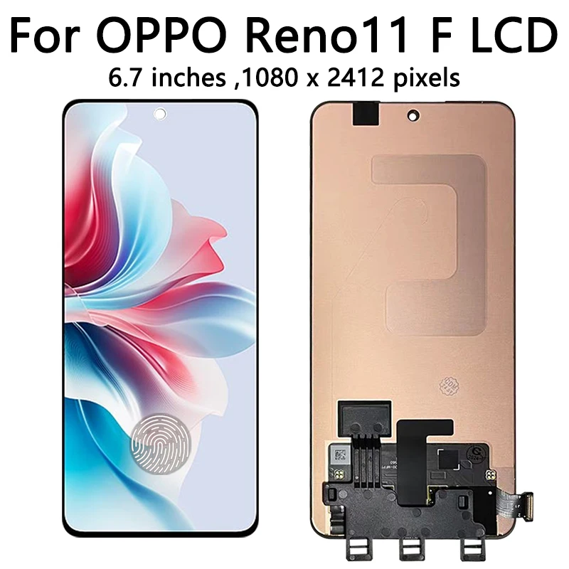 AMOLED For Oppo Reno11 CPH2599 LCD Reno 11 (China) PJH110 Display+Touch For Oppo Reno 11F CPH2603 /11Pro CPH2607