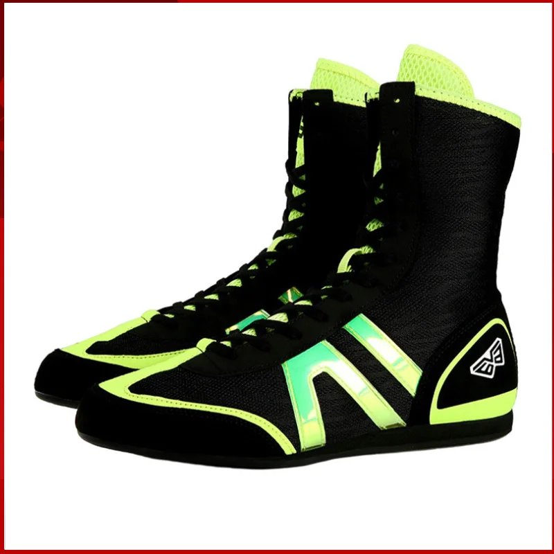 Zapatos de boxeo profesionales para niños y adultos, botas de Sanda de levantamiento de pesas, transpirables, originales, V63, talla 32-44