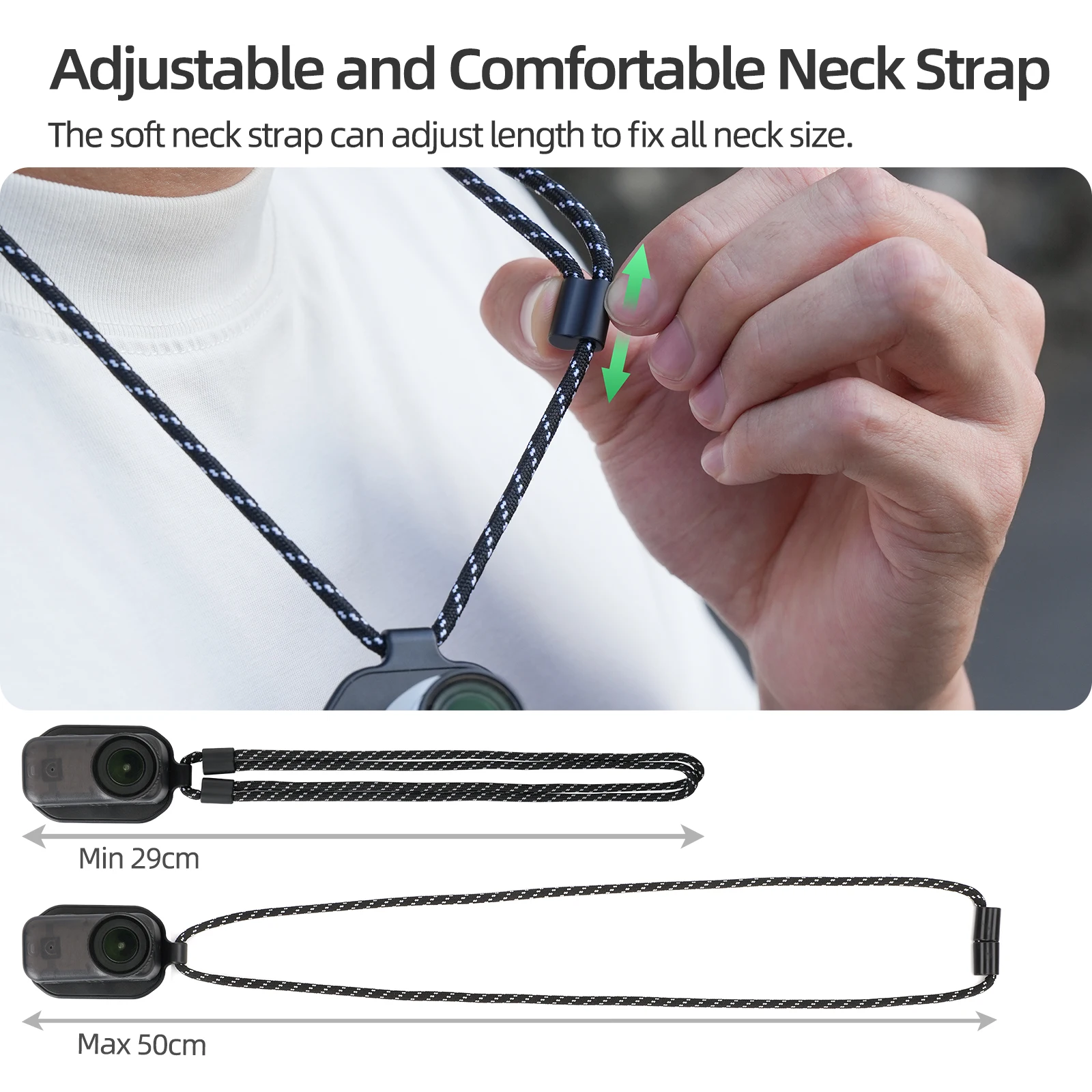 Magnetic Neck Strap Mount For DJI OSMO Nano For Insta360 GO 3/3S First-Person Shooting For Insta360 Mic AIR Microphone