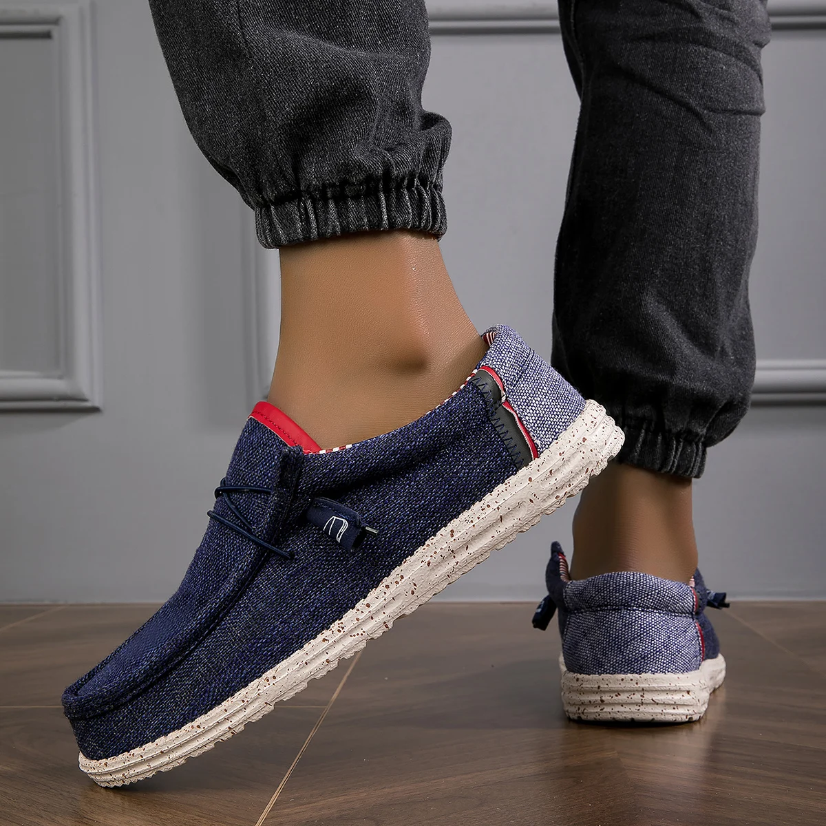 Unisex Outdoor Freizeitschuhe Leichte Slip-On Schuhe mit Weicher Sohle für Alle Jahreszeiten Tägliches Tragen Große Größen Morgen-Laufschuhe – Detail 11