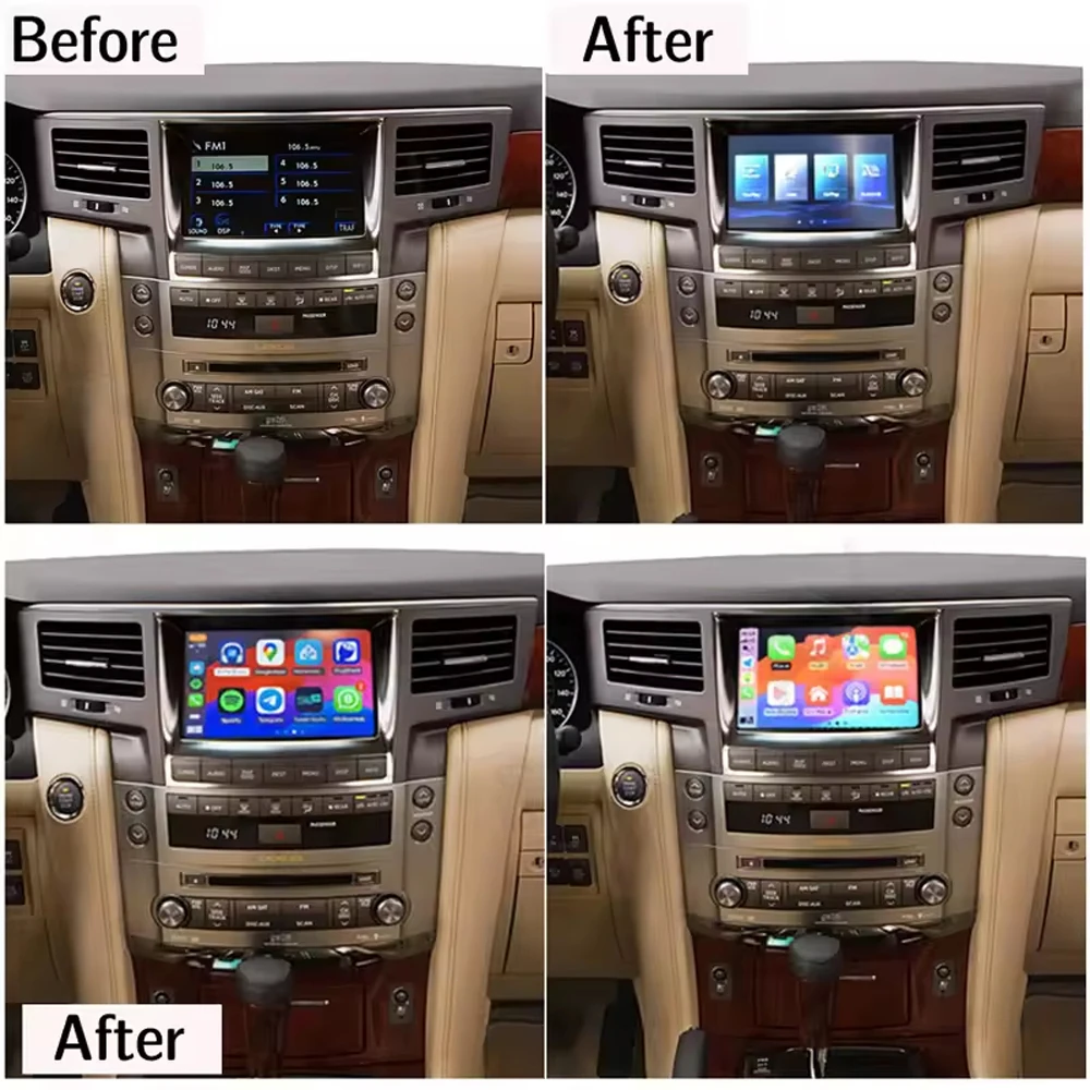 Viknav Fit For Original Car 12.3 Inch Screen Linux System For Lexus LX570 2009-2011 Wireless Apple CarPlay Android Auto