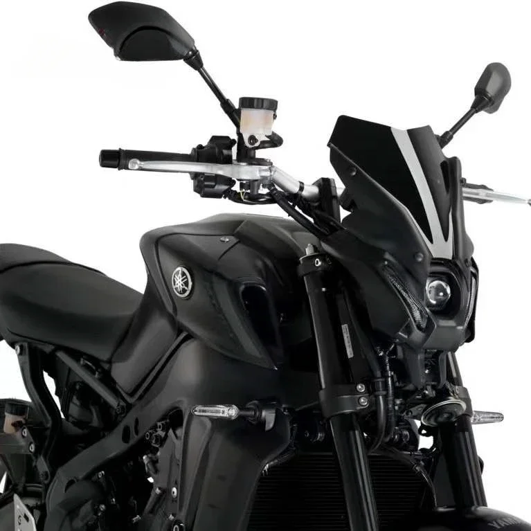 Motorcycle Sport Windshield Visor Black WindScreen Viser Fits For YAMAHA NEW MT-09 2021 2022 2023 MT09 21-23 FZ09 FZ-09 image 2