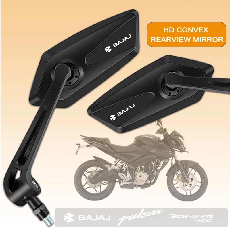 

For Pulsar Bajaj Dominar 400 Pulsar 200 NS 200 RS AS Square Motorcycle Mirror Adjustable Rearview Mirror Easy Installation