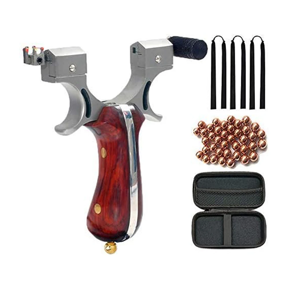 

Уличная рогатка с плоской лентой, катапульта для охоты, высокоскоростная рогатка с регулируемым прицелом и резиновыми лентами, боеприпасы