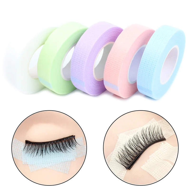 5 pcs Eyelash Extension Lint Breathable Non-woven Cloth Adhesive Tape Medical Paper Tape For False Lashes Patch Makeup Tools 9m